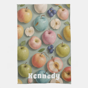 Linge De Cuisine Orchard Whimsy : Fruits pastel