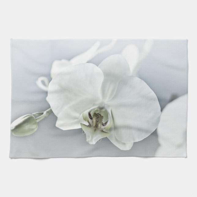 Linge De Cuisine Orchidée blanche Phalaenopsis (Horizontal)