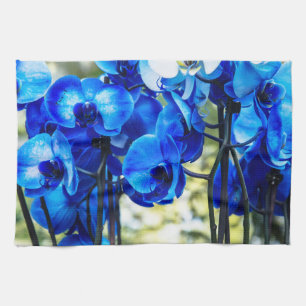Linge De Cuisine Orchidées bleues