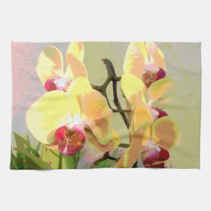 Linge De Cuisine Orchidées jaunes au soleil de l'après-midi