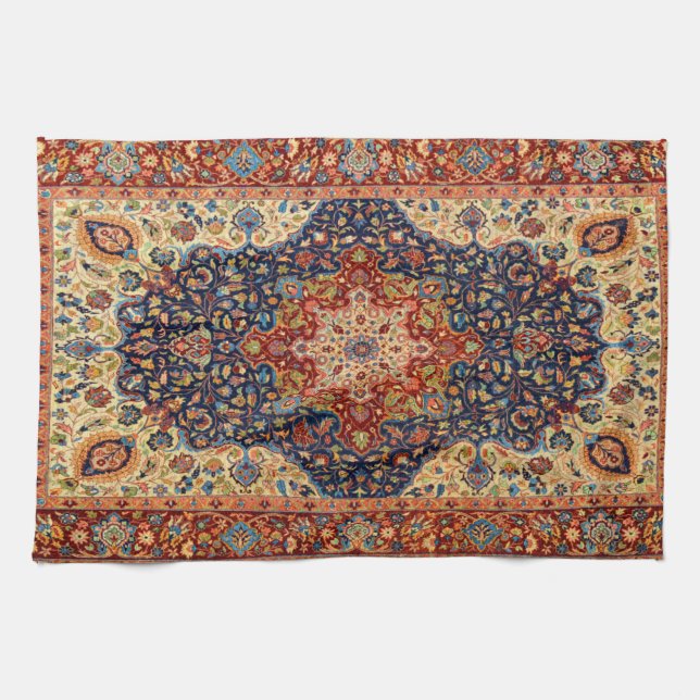 Linge De Cuisine Oriental Antique Turkis Motif de tapis (Horizontal)