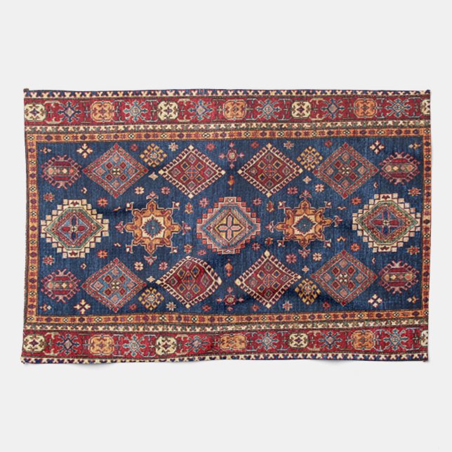Linge De Cuisine Oriental Antique Turkis Motif de tapis (Horizontal)