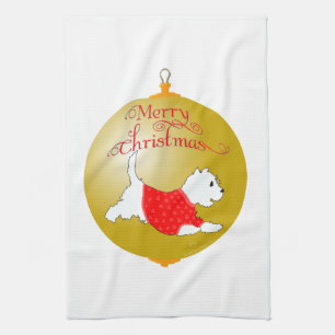 Linge De Cuisine Ornement de Noël Westie