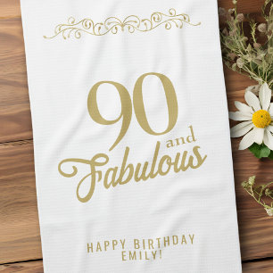 Linge De Cuisine Ornement élégant 90 et Fabuleux 90e anniversaire