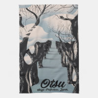 Otsu, japon, poster de voyage des fleurs