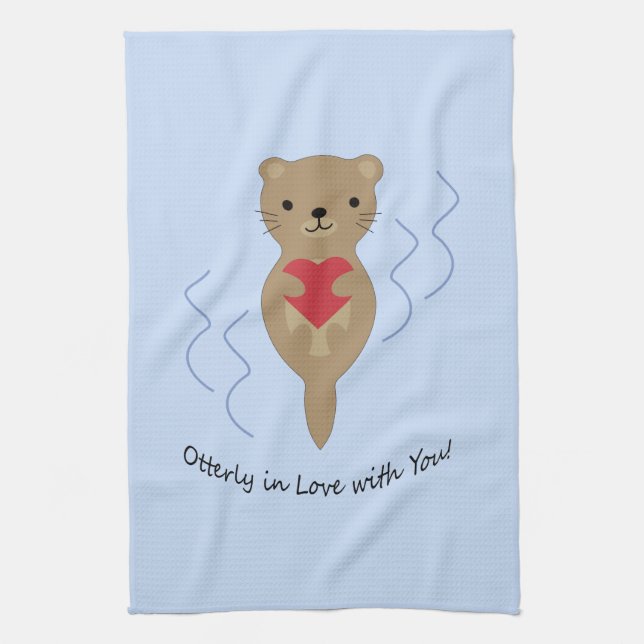 Linge De Cuisine Otterly à Love with You Otter (Vertical)