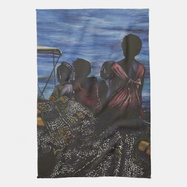 Linge De Cuisine Où est papa ? Île Harbour (Vertical)