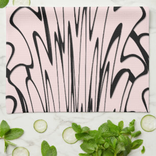 Linge De Cuisine Où l'art rencontre la pensée noir et rose