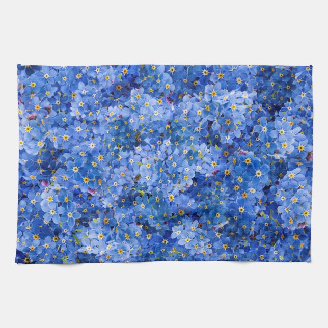 Linge De Cuisine Oublie-moi pas Motif de fleurs (Horizontal)