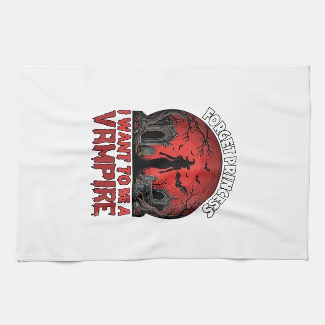 Linge De Cuisine Oublier Princesse Veut être Vampire Halloween_1 (Horizontal)