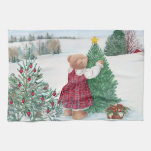 Linge De Cuisine Ours de Noël Whimsical Pin d'hiver