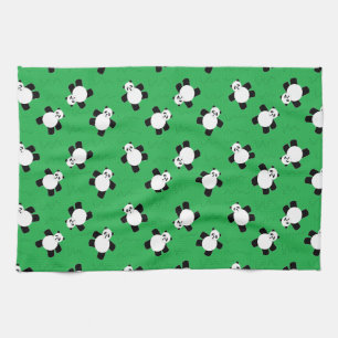 Linge De Cuisine Ours de panda allongé sur l'herbe