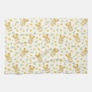 Linge De Cuisine Ours en Citron Mignon et Motif Sans Couture de Lim