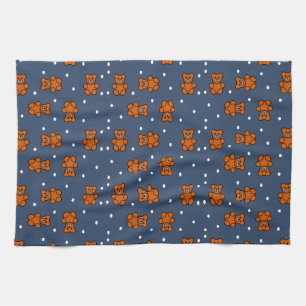 Linge De Cuisine Ours en peluche mignon sur un point de polka