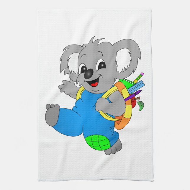 Linge De Cuisine Ours Koala avec sac à dos (Vertical)