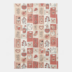Linge De Cuisine Ours mignon - Douce forêt de bois pastel (6)