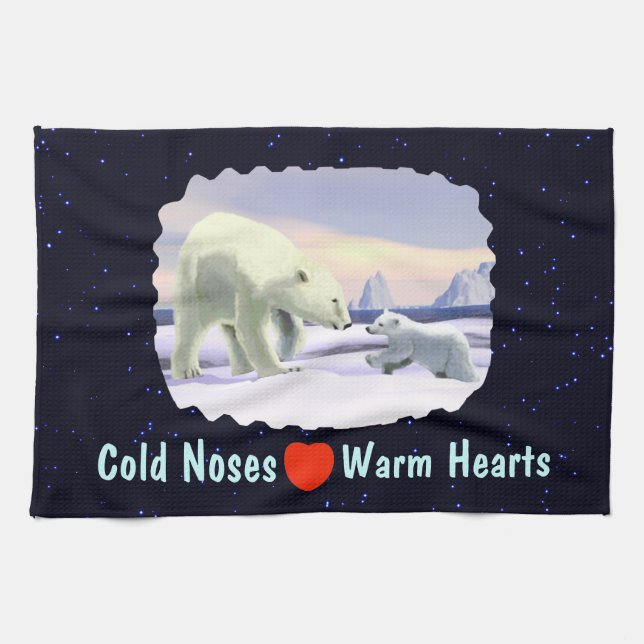 Linge De Cuisine Ours Polaire - Mama Nez Meilleur (Horizontal)