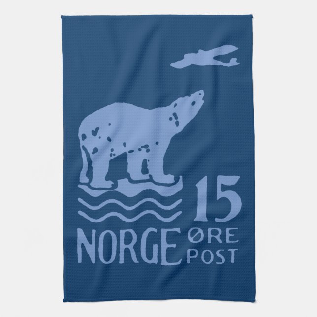 Linge De Cuisine Ours polaire norvégien 1925 (Vertical)