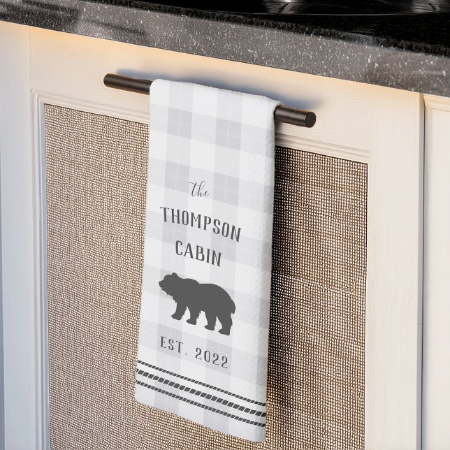 Linge De Cuisine Ours Rustique Personnalisé Plaid (Créateur téléchargé)