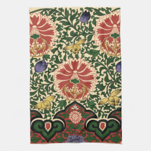 Linge De Cuisine Owen Jones Chinoiserie Rouge Lotus Floral Art Desi