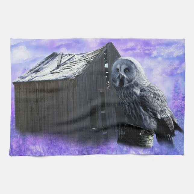 Linge De Cuisine Owl Barn Shed (Horizontal)