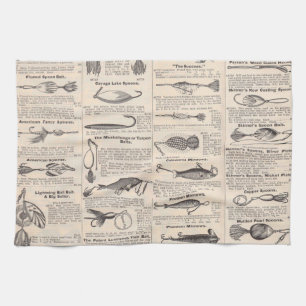 Linge De Cuisine Page de catalogue de leurres de pêche antiques en