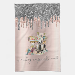 Linge De Cuisine Paillettes Floral Mixer Rose Gold