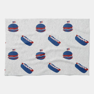 Linge De Cuisine Paillettes pour burger et hot-dog du 4 juillet