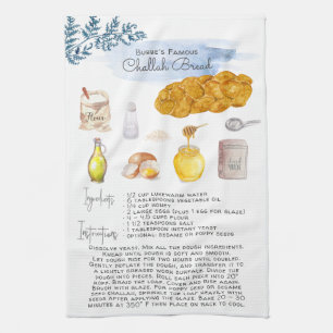 Linge De Cuisine Pain Challah   Recette Heirloom Tea Towel