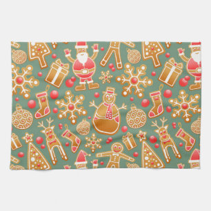 Linge De Cuisine pain d'épices de Noël père Noël