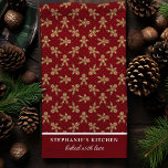 Linge De Cuisine Pain d'épices Homme Polka Dot Rouge Custom Christm<br><div class="desc">Apportez des réjouissances de vacances à votre cuisine avec cette coutume rouge pain d'épices homme pois serviette de cuisine de Noël. Doté d'un motif en pain d'épice sur un arrière - plan à pois rouge, cette serviette festive peut être personnalisée avec votre nom ou message spécial. Une façon amusante et...</div>
