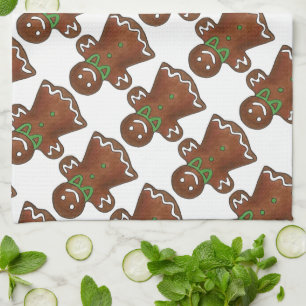 Linge De Cuisine Pain d'épices Lady Christmas Cookie Vacances Servi