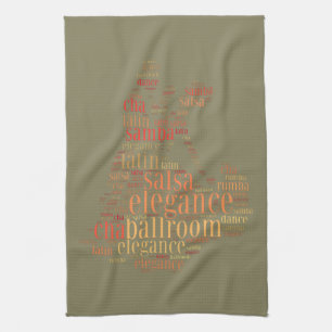 Linge De Cuisine Paire de danse en tant que mots conception de nuag