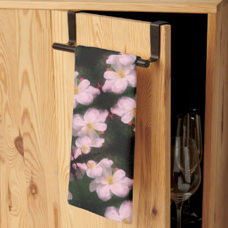 Linge De Cuisine Paire de Fleurs Clematis Blanches Motif Floral Abs