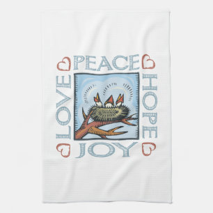 Linge De Cuisine Paix, espoir, amour, joie