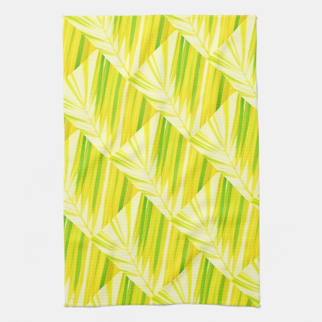 Linge De Cuisine Pale Green Pastel Palm Feuilles (Vertical)