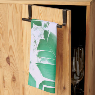 Linge De Cuisine Pale Pastel Green Banana Tree Leaf