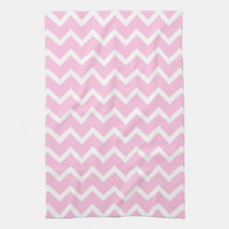 Linge De Cuisine Pâlissez - le modèle de zigzag rose et blanc