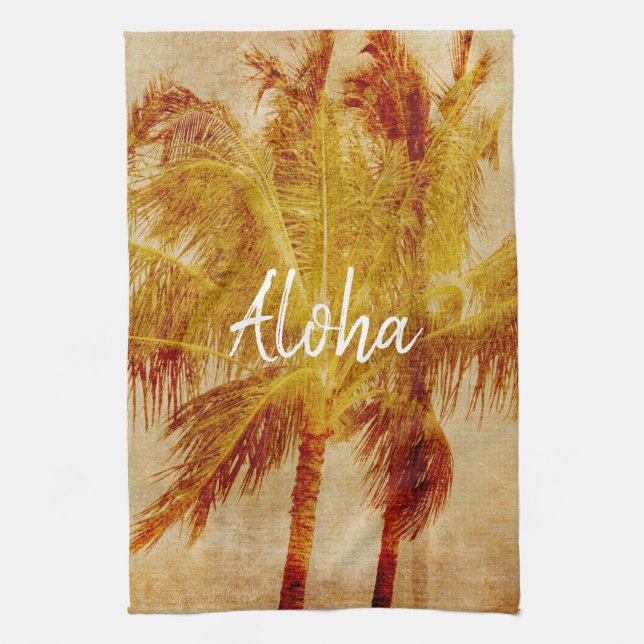 Linge De Cuisine Palm Tree Vintage (Vertical)