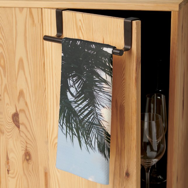 Linge De Cuisine Palmier de verre luxuriant 1 (Pliage en tiers)