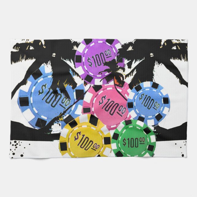 LINGE DE CUISINE PALMIERS ET PUCES (Horizontal)