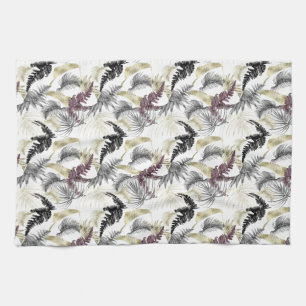 Linge De Cuisine Palmiers tropicaux, Ferne au vin et noir