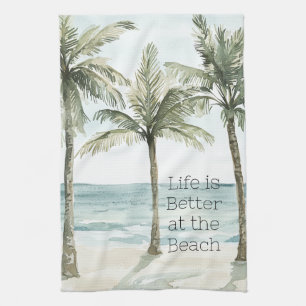 Linge De Cuisine Palmiers tropicaux Ocean Beach