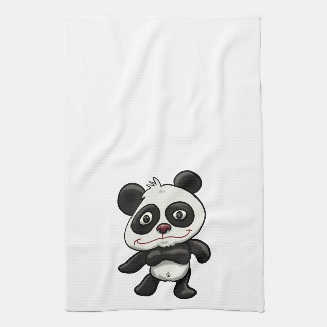 Linge De Cuisine Panda de dessin adorable (Vertical)