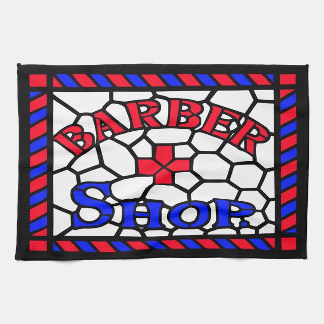 Linge De Cuisine Panneau Barbershop vintage (Horizontal)