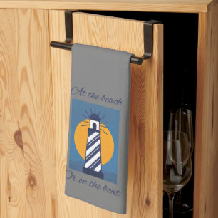 Linge De Cuisine Panneau Lighthouse avec les relevés de plage et de