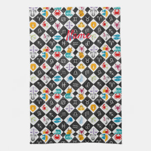 Linge De Cuisine Panneau solaire Zodiac Calendrier Astrologie Thund