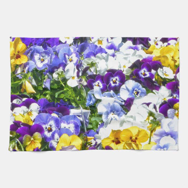 Linge De Cuisine Pansies (Horizontal)
