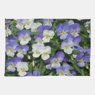 Linge De Cuisine Pansies violettes Jardin Floral