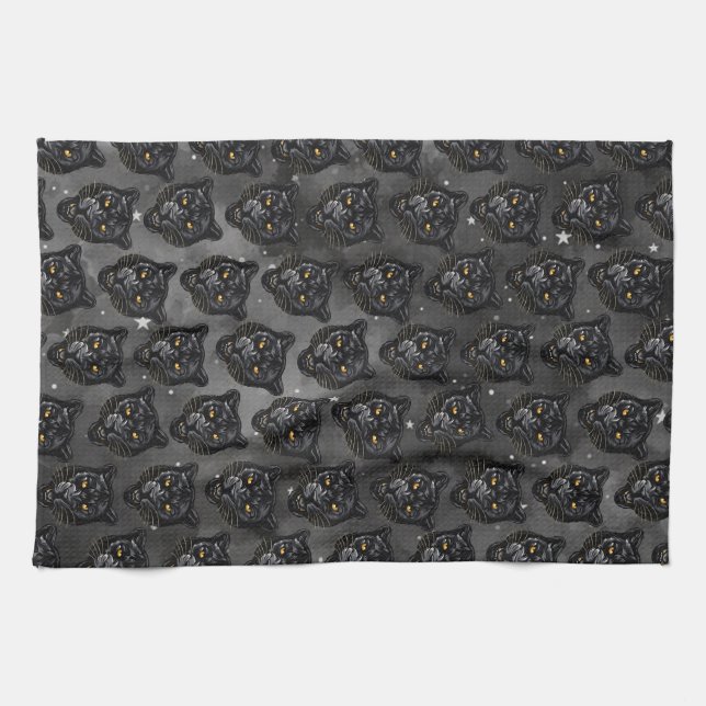 Linge De Cuisine Panthère noire (Horizontal)